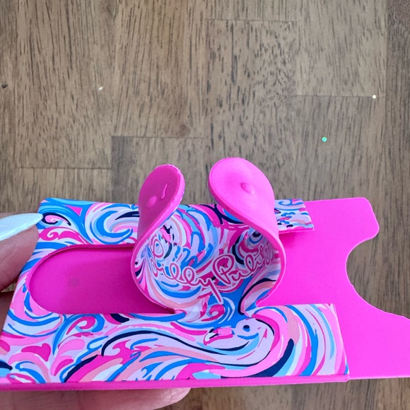 NWT Lilly Pulitzer Phone Card Case Raz Berry Flamingoals - Picture 5 of 8